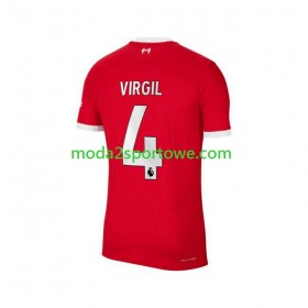 Koszulka Liverpool Virgil van Dijk 4 Domowe Stroje Piłkarskie 2023/24 Krótki Rękaw